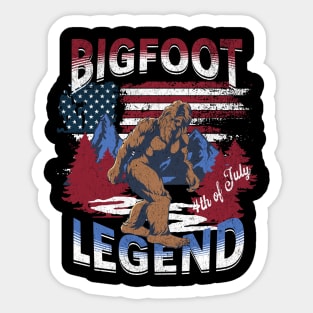 Bigfoot 4th of july Sticker